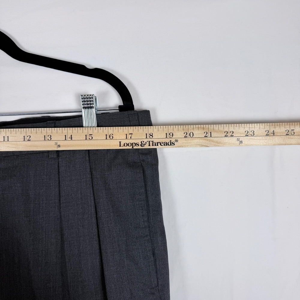 Oxxford Clothes Mens Dress Pants Gray 36x28 Doeskin Wool Bespoke Professional - Picture 7 of 9